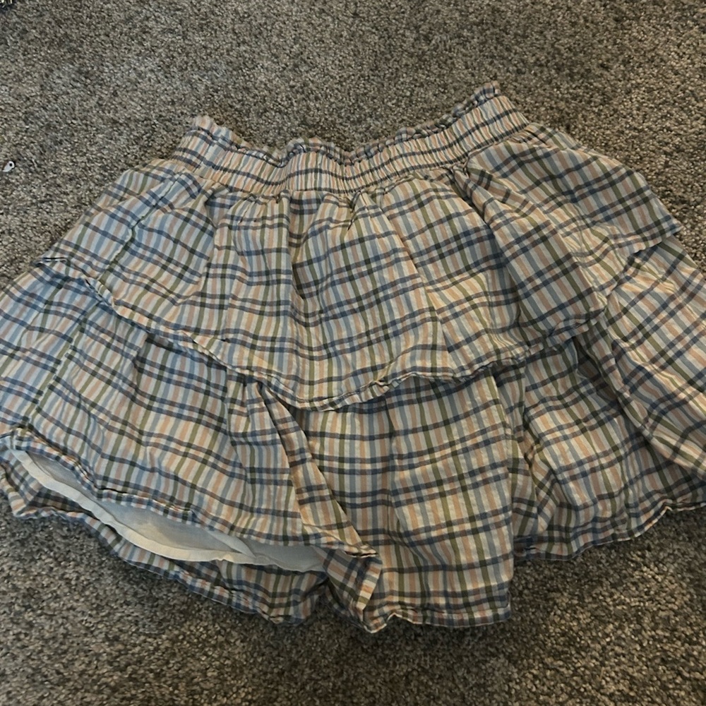Aerie Multicolor Plaid Skirt